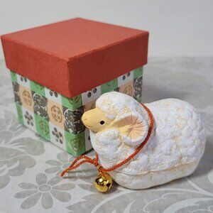 Vintage NEW Japanese Incense Box 香合 Kogo Year of Sheep NIB